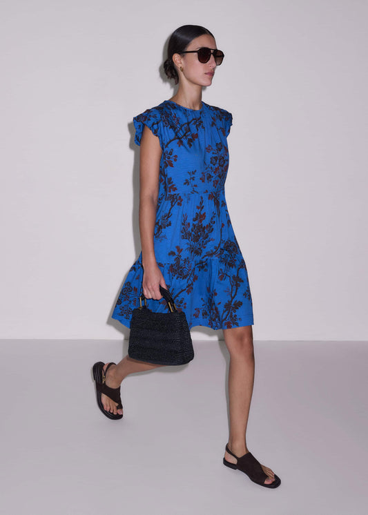 ME+EM Clothing Blue Short Swing Dress