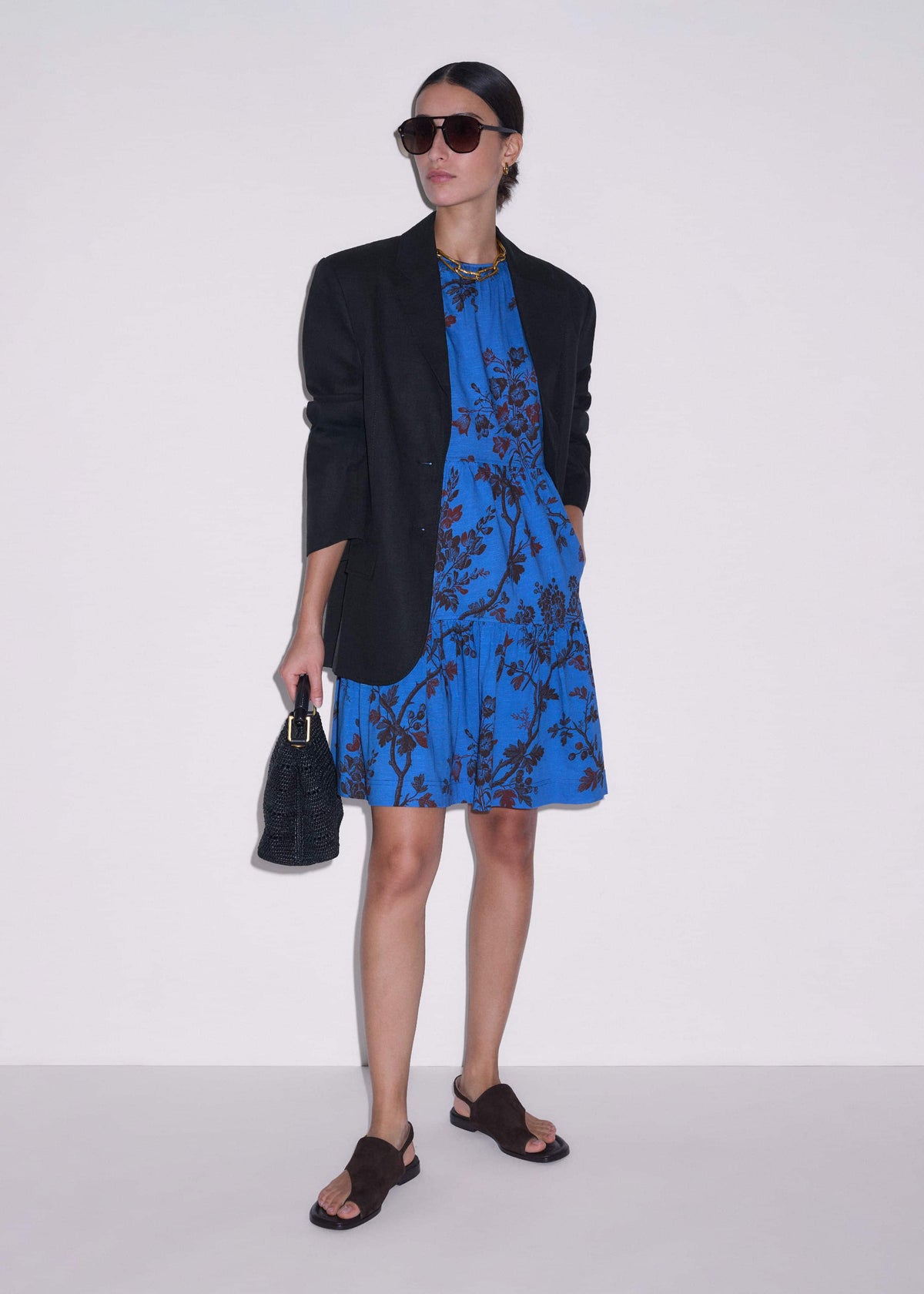 ME+EM Clothing Blue Short Swing Dress