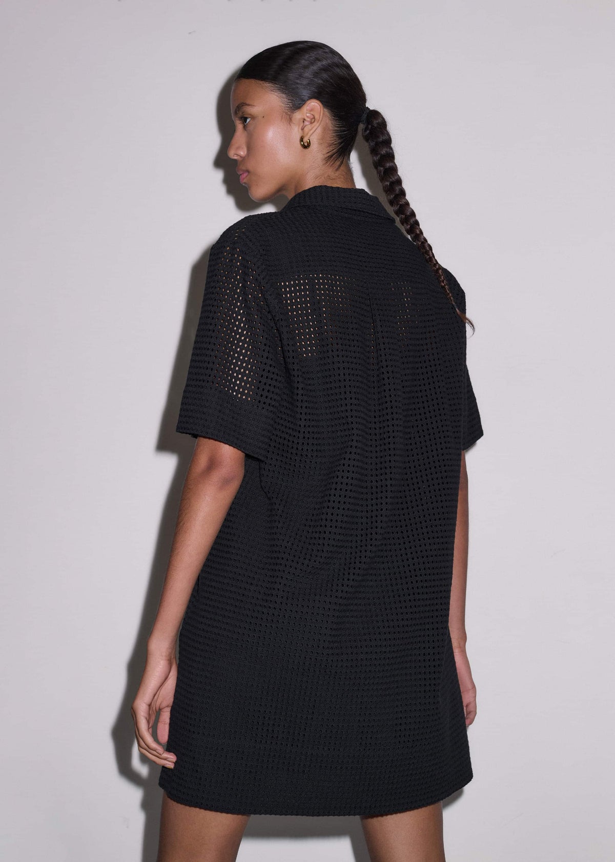 ME+EM Clothing Black Broderie Anglaise Short Dress