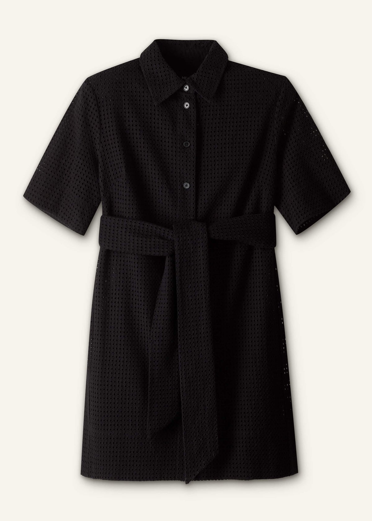 ME+EM Clothing Black Broderie Anglaise Short Dress