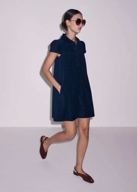 ME+EM Clothing Navy Mini Swing Dress