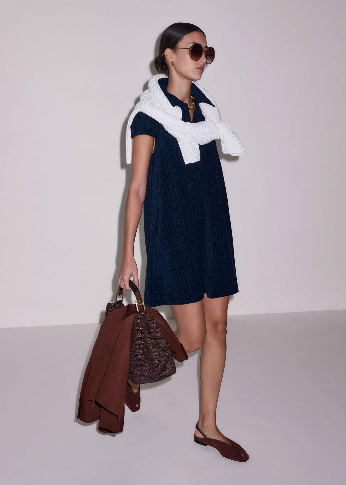 ME+EM Clothing Navy Mini Swing Dress