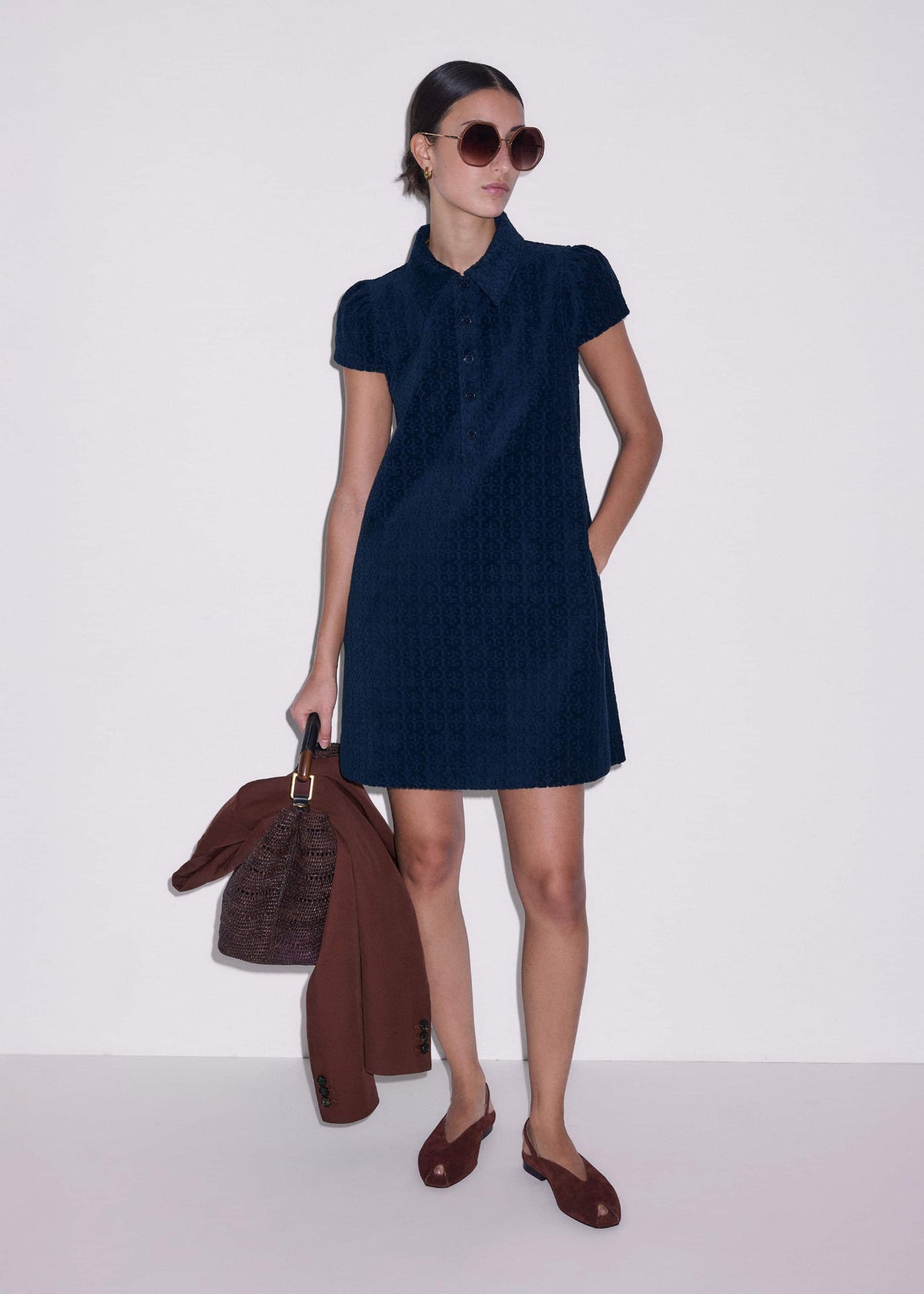 ME+EM Clothing Navy Mini Swing Dress