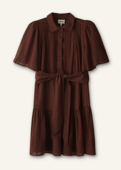 ME+EM Clothing Cinnamon Brown Mini Swing Dress