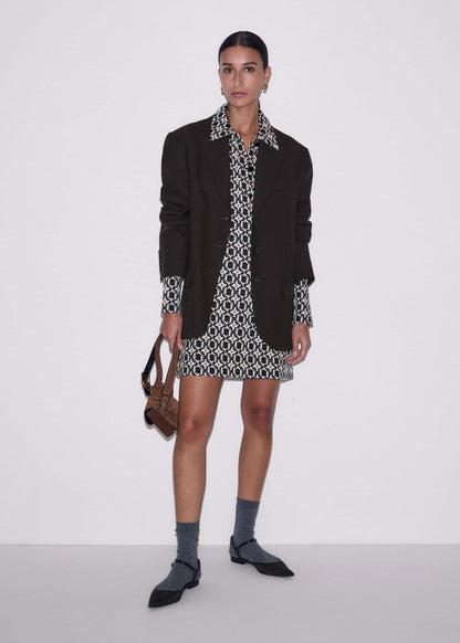 ME+EM Clothing ME+EM's Navy Graphic Jacquard Short A-Line Dress is crafted from soft jersey in a graphic blend of colors. Shop now.