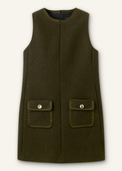 ME+EM Clothing Olive Green Shift Mini Dress