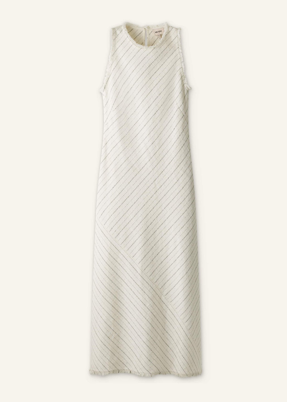 ME+EM Clothing Ivory Striped Bias Cut Maxi Dress