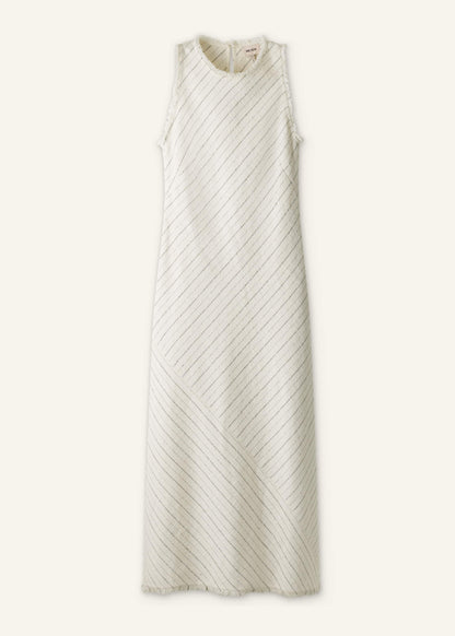 ME+EM Clothing Ivory Striped Bias Cut Maxi Dress