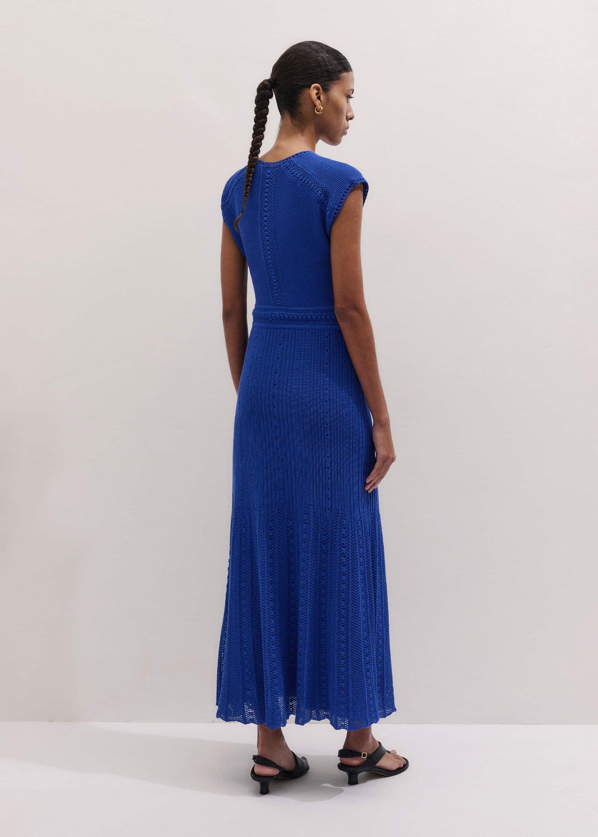 ME+EM Clothing Blue Pointelle Maxi Dress