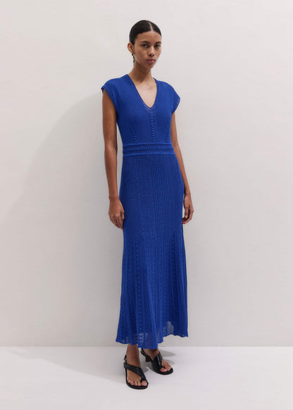 ME+EM Clothing Blue Pointelle Maxi Dress