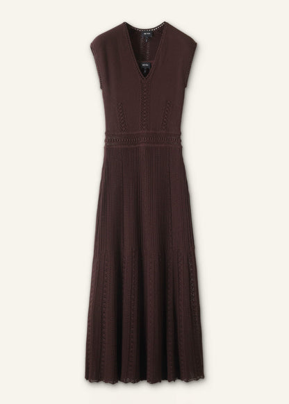 ME+EM Clothing Brown Pointelle Maxi Dress