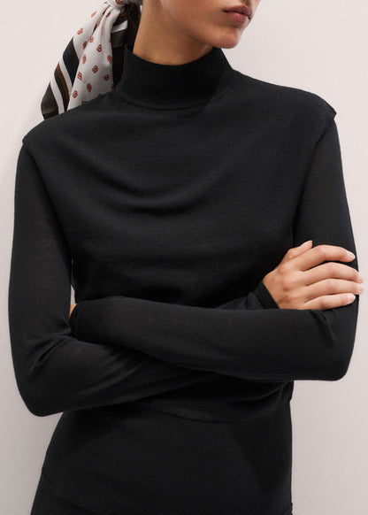 ME+EM Clothing Black High Neck Knit Maxi Dress + Layering Top