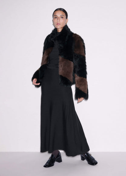 ME+EM Clothing Black High Neck Knit Maxi Dress + Layering Top