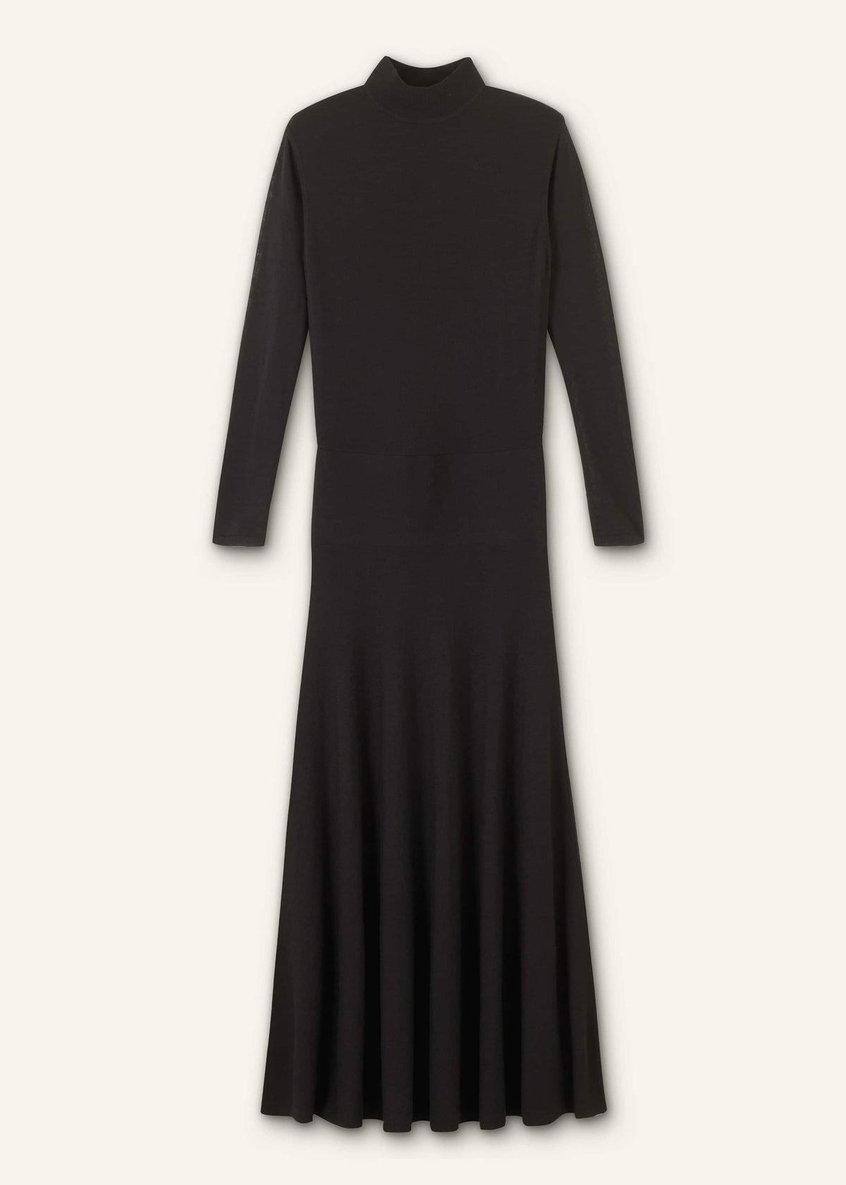 ME+EM Clothing Black High Neck Knit Maxi Dress + Layering Top