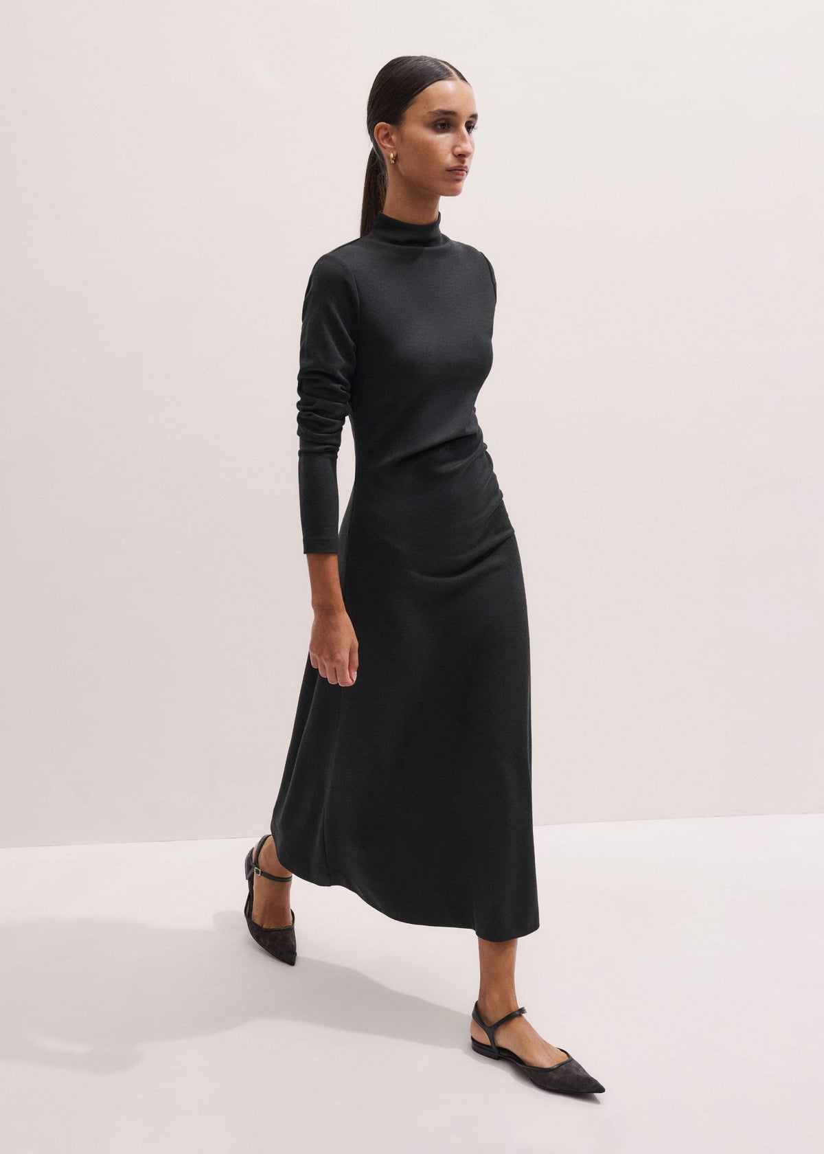 ME+EM Clothing Gray Gathered Maxi Dress