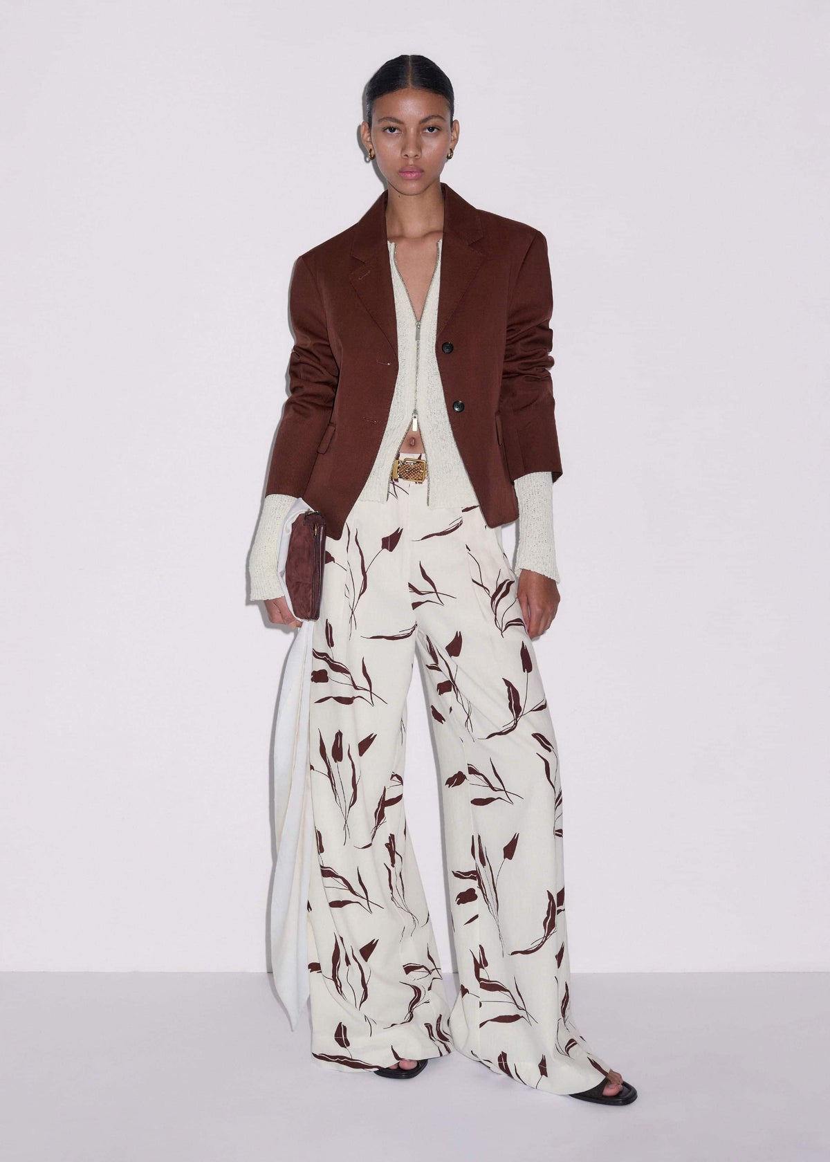 ME+EM Clothing Cream Crease-Less Linen Wide-Leg Pant