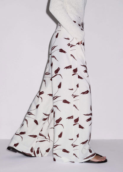ME+EM Clothing Cream Crease-Less Linen Wide-Leg Pant