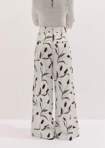 ME+EM Clothing Cream Crease-Less Linen Wide-Leg Pant