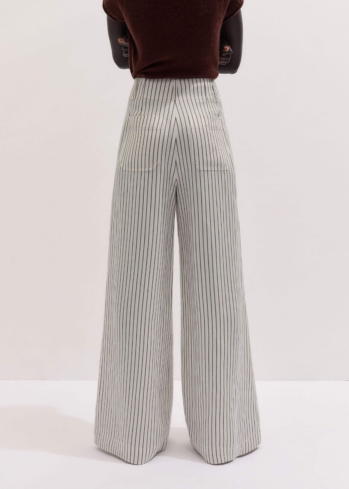 ME+EM Clothing Ivory High Waist Wide Pant