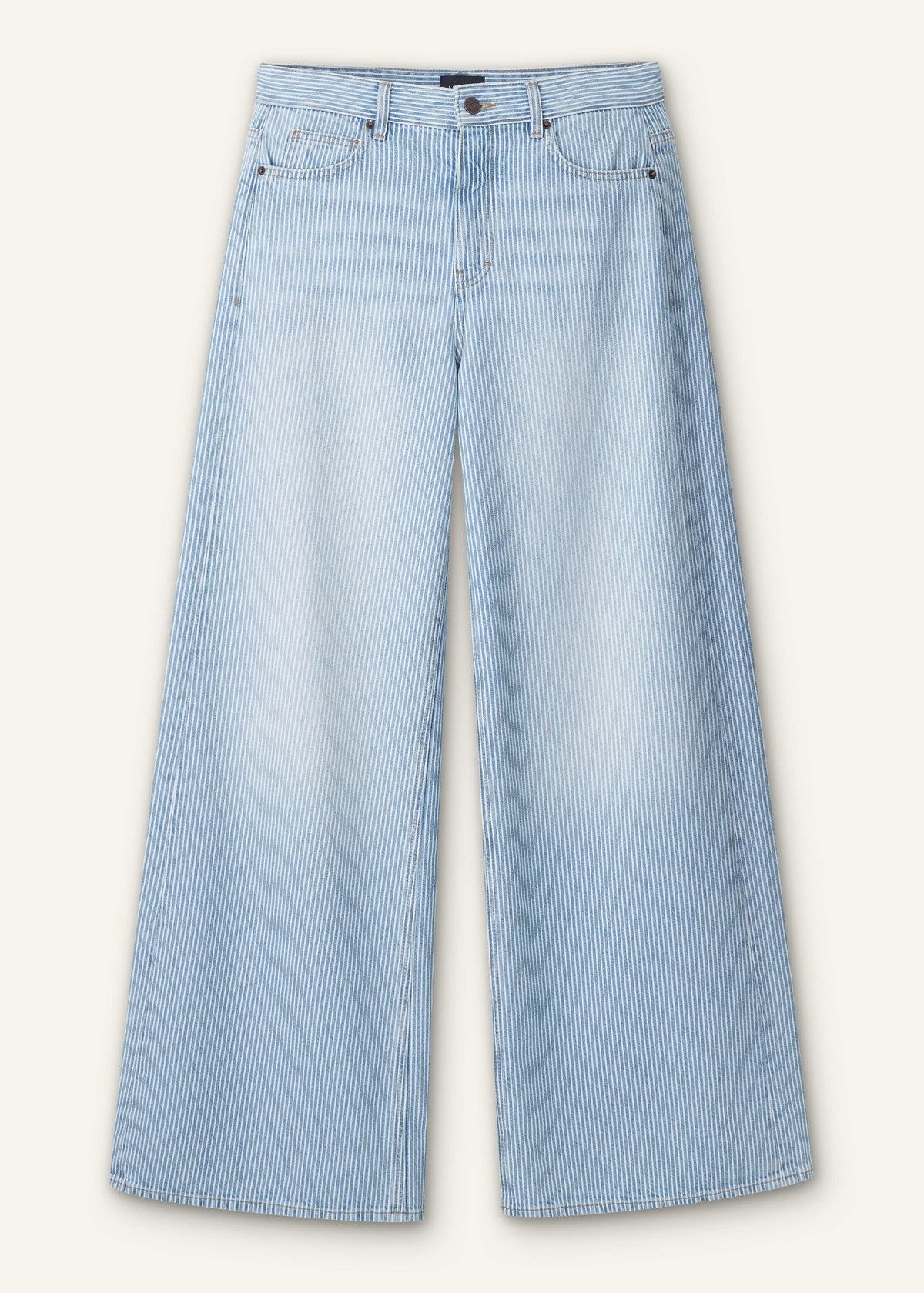 ME+EM Clothing Blue Micro Stripe Ultimate Wide-Leg Jean