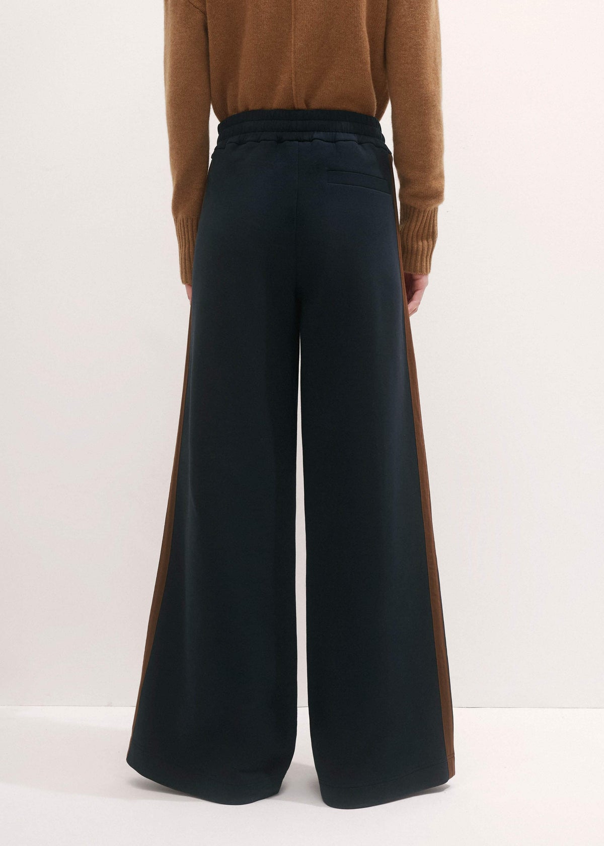 ME+EM Clothing Navy Side Stripe Stretch Jersey Icon Track Pant