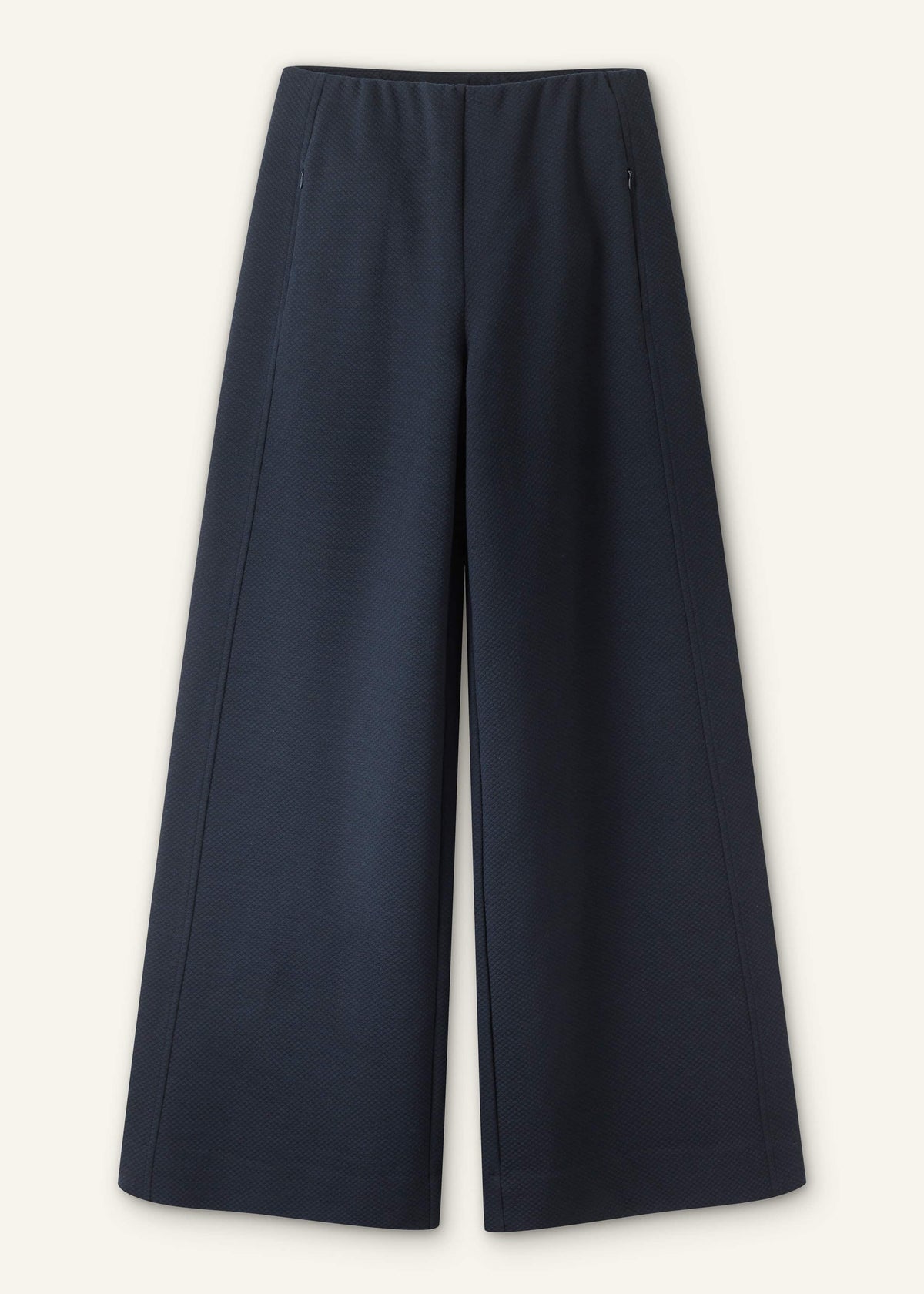 ME+EM Clothing Navy Cable Jacquard Wide-Leg Pant