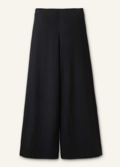 ME+EM Clothing Black Textured Wide-Leg Palazzo Pant