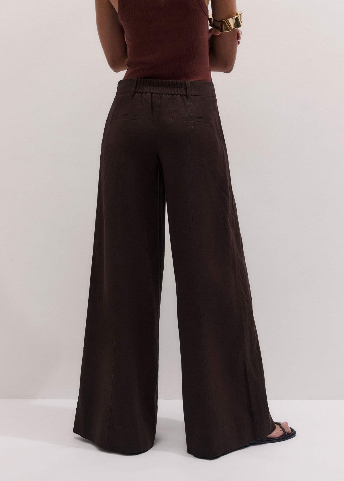 ME+EM Clothing Brown Wide-Leg Pant