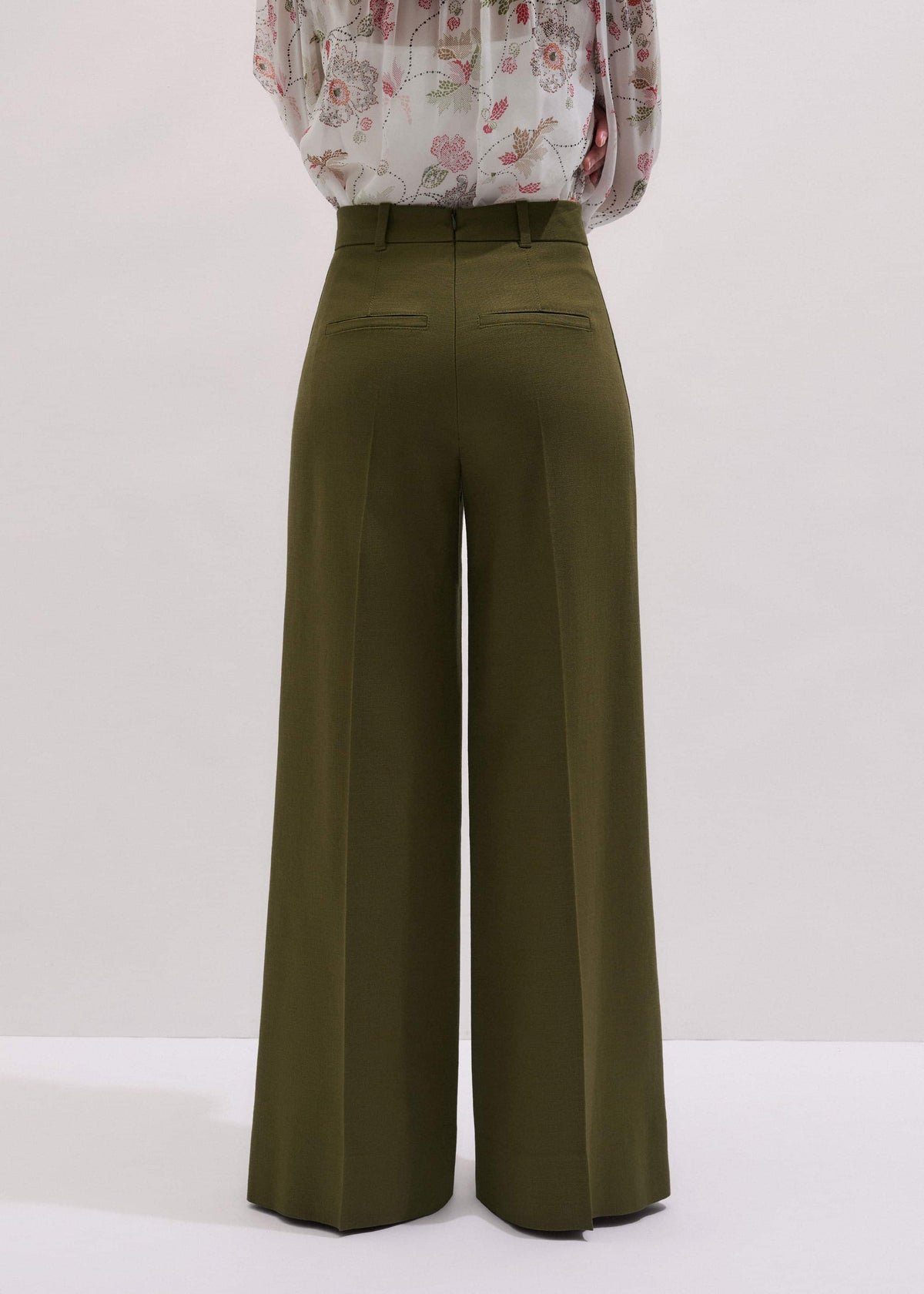 ME+EM Clothing Olive Green Forever Wide-Leg Pant