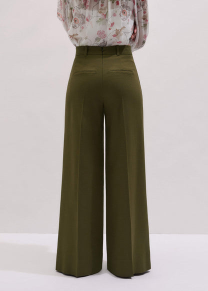 ME+EM Clothing Olive Green Forever Wide-Leg Pant