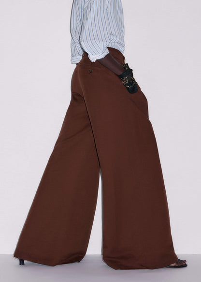 ME+EM Clothing Cinnamon Brown Very Wide-Leg Pant