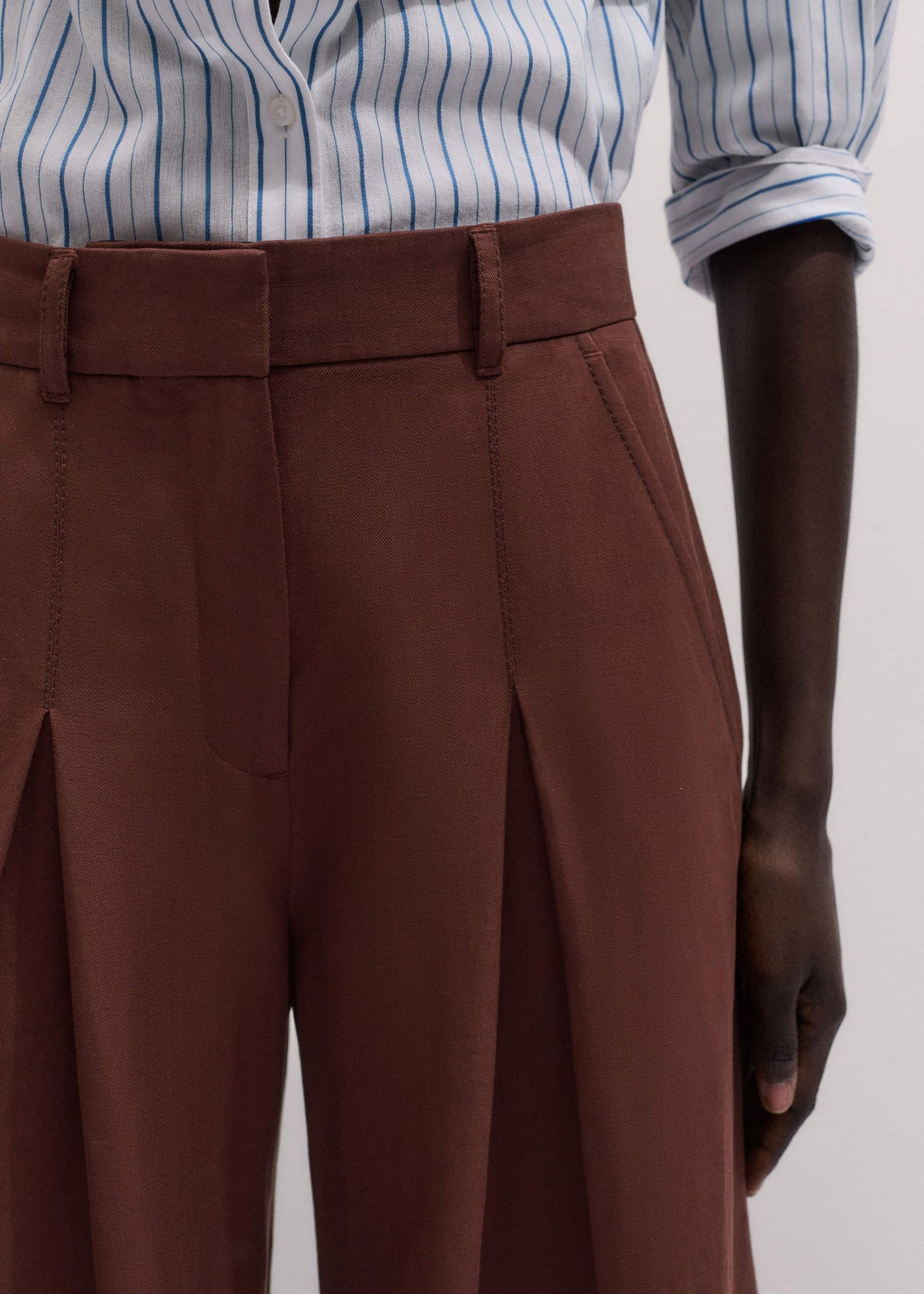 ME+EM Clothing Cinnamon Brown Very Wide-Leg Pant