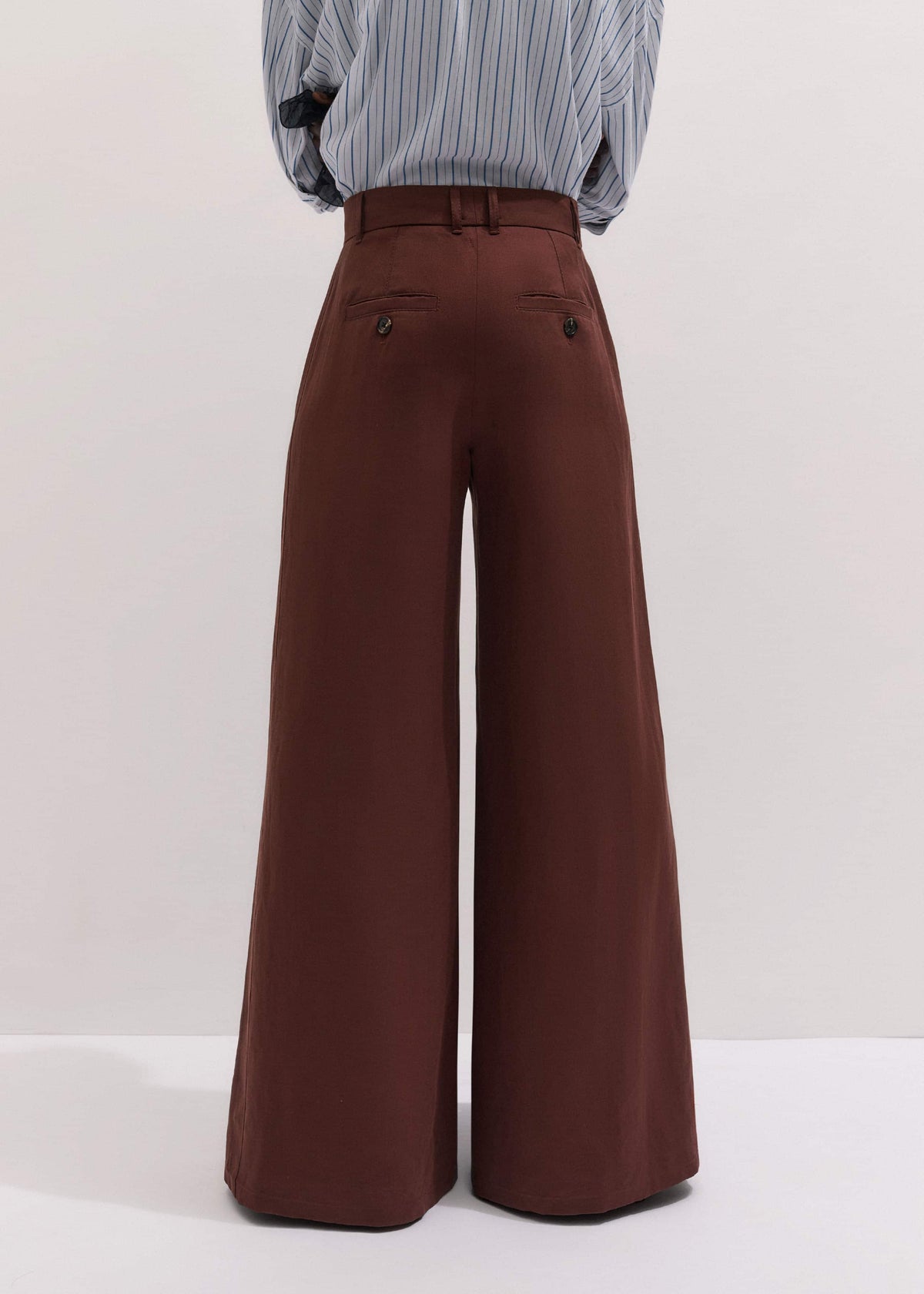ME+EM Clothing Cinnamon Brown Very Wide-Leg Pant
