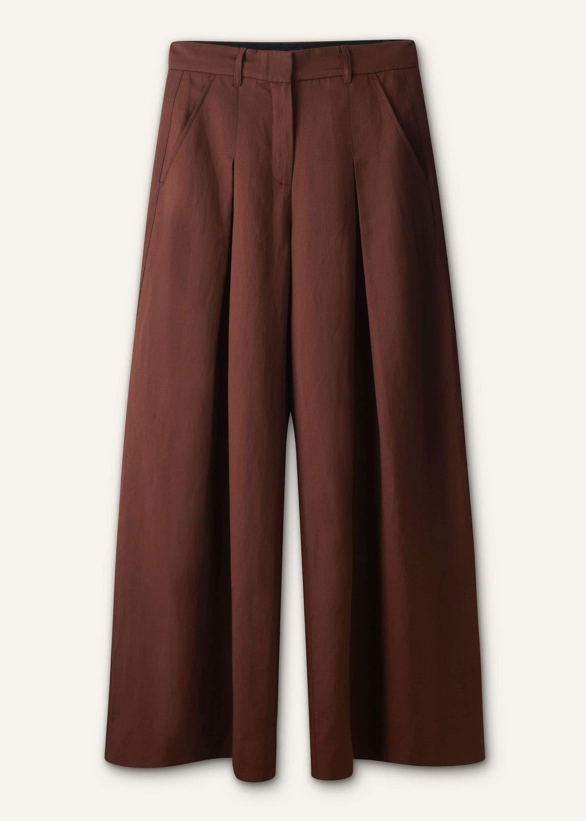 ME+EM Clothing Cinnamon Brown Very Wide-Leg Pant