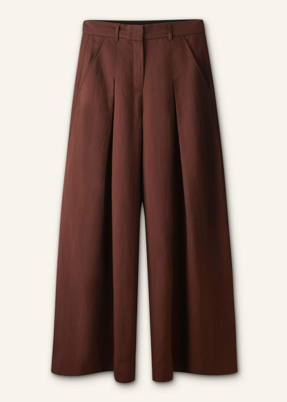 ME+EM Clothing Cinnamon Brown Very Wide-Leg Pant