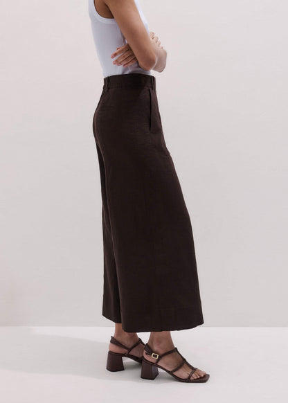 ME+EM Clothing Brown Crop Wide-Leg Pant