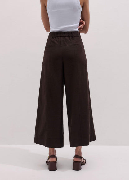 ME+EM Clothing Brown Crop Wide-Leg Pant