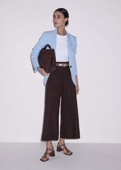 ME+EM Clothing Brown Crop Wide-Leg Pant