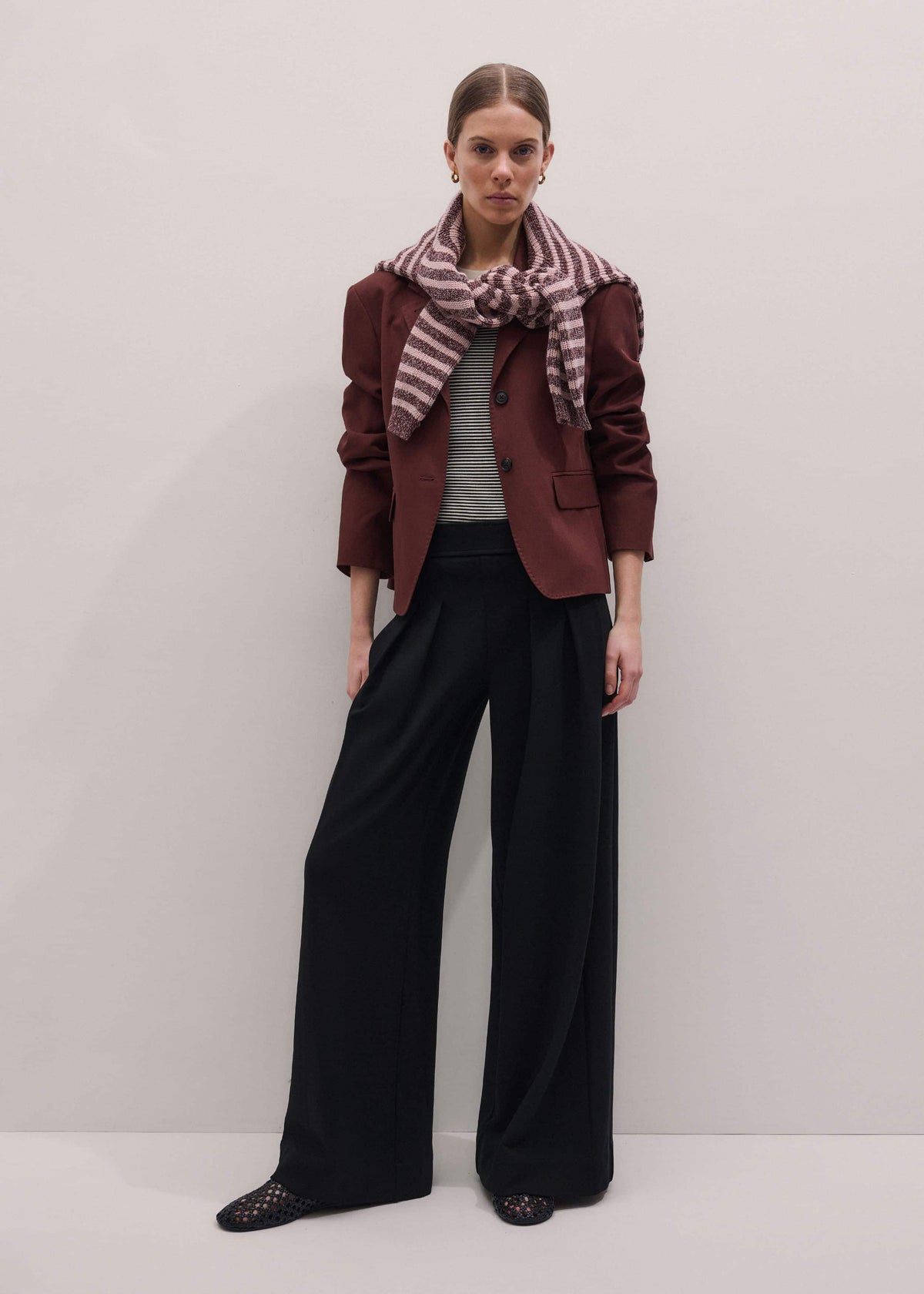 ME+EM Clothing Black Luxe Travel Tailoring Wide-Leg Pant