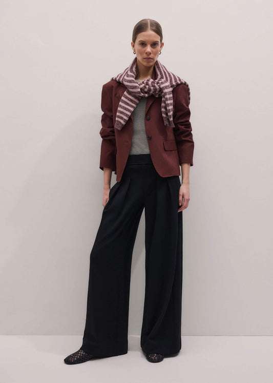 ME+EM Clothing Black Luxe Travel Tailoring Wide-Leg Pant