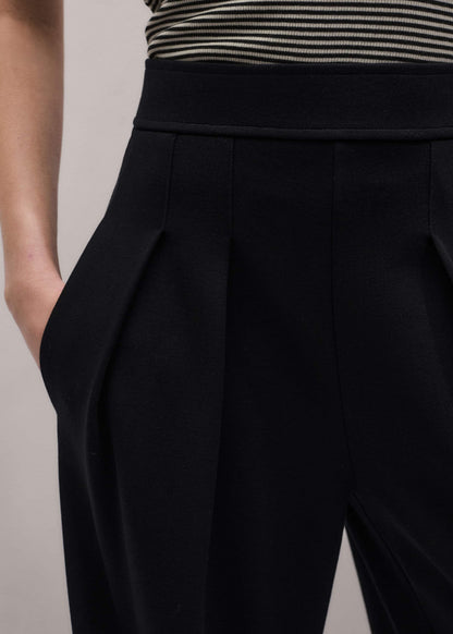 ME+EM Clothing Black Luxe Travel Tailoring Wide-Leg Pant