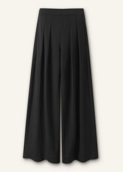 ME+EM Clothing Black Luxe Travel Tailoring Wide-Leg Pant