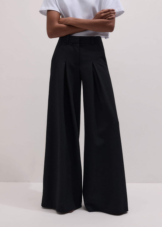 ME+EM Clothing Black Very Wide-Leg Pant