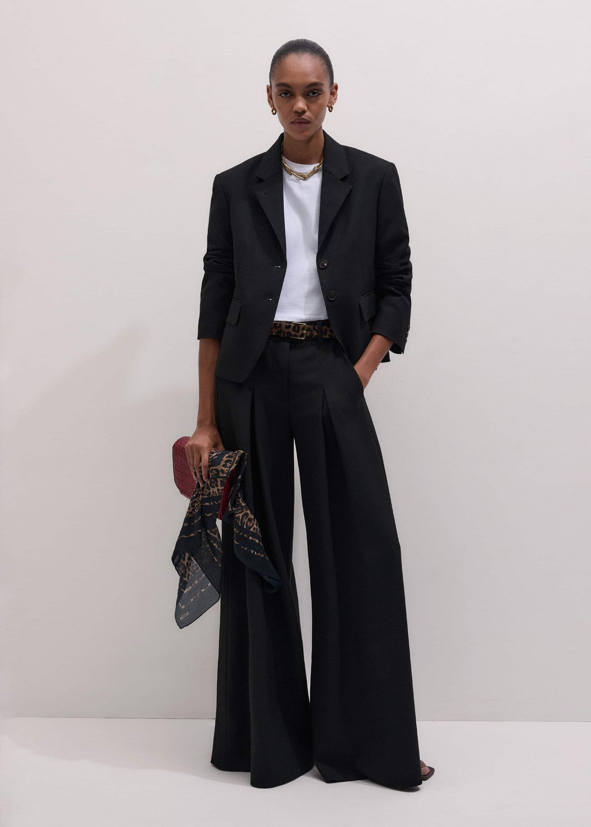 ME+EM Clothing Black Very Wide-Leg Pant