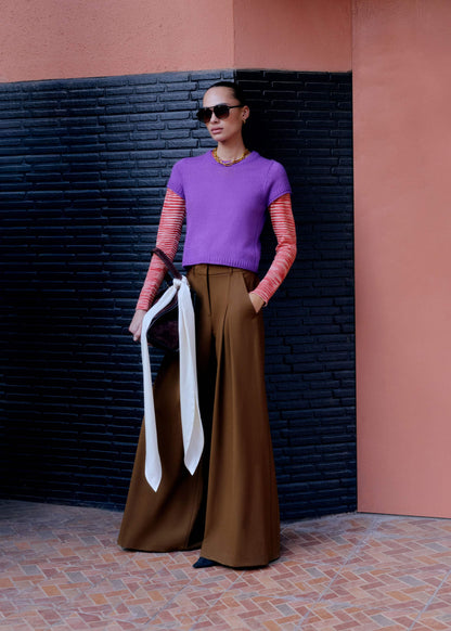 ME+EM Clothing Walnut Brown Ultimate Very Wide-Leg Pant