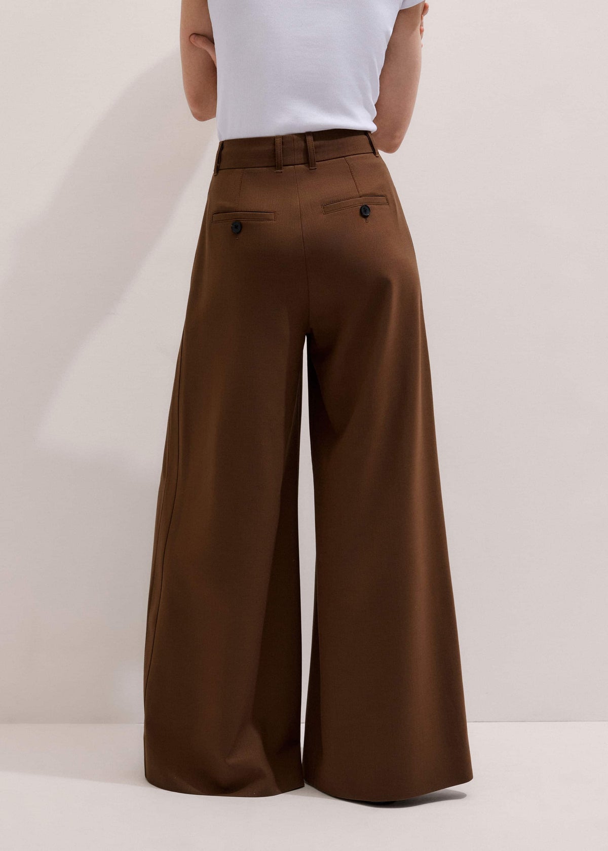 ME+EM Clothing Walnut Brown Ultimate Very Wide-Leg Pant
