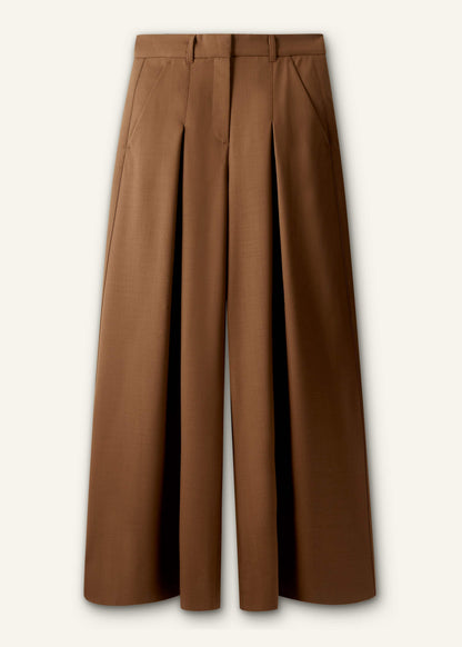 ME+EM Clothing Walnut Brown Ultimate Very Wide-Leg Pant
