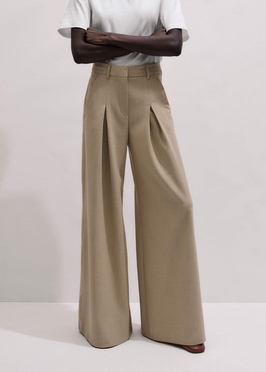 ME+EM Clothing Sand Very Wide-Leg Pant