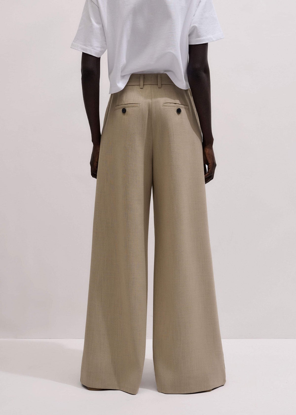 ME+EM Clothing Sand Very Wide-Leg Pant