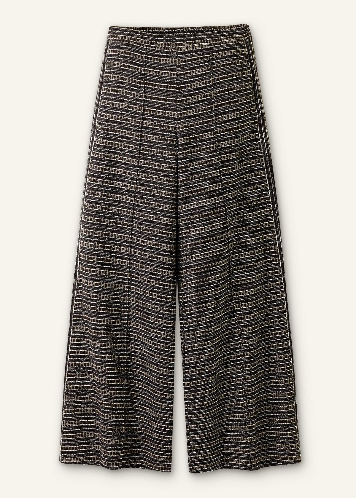 ME+EM Clothing Black Stripe Tweed Wide-Leg Pant